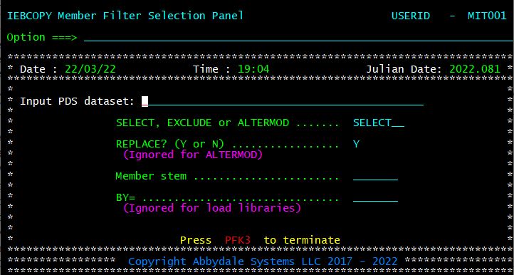 ASLCPY02 Screen 