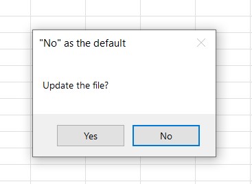 Default set to
